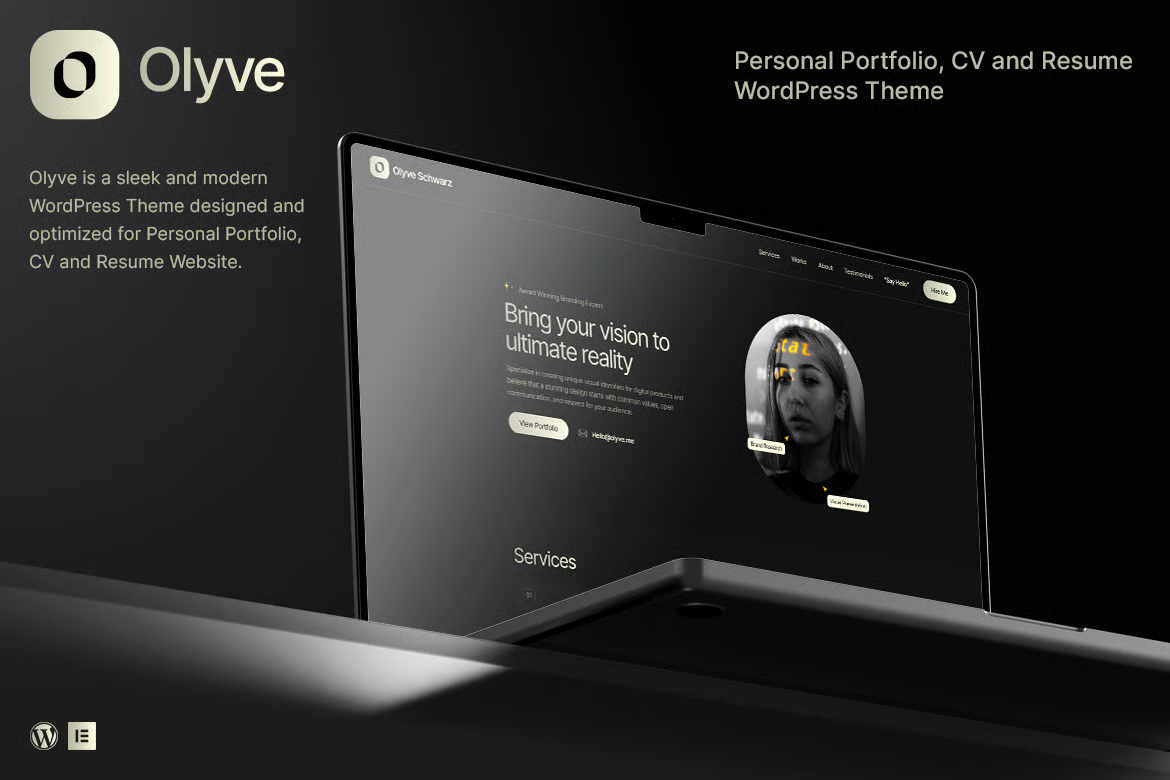 Olyve – Personal Portfolio WordPress Theme